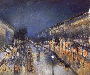 Camille Pissarro, The Boulevard Monimartre at Night